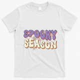 Spooky Season Halloween Groovy Retro T-Shirt - White