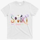 Spooky Season Iridescent Halloween T-Shirt - White