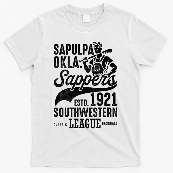 Sapulpa Sappers Oklahoma Vintage Baseball Team T-Shirt - White