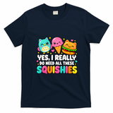 Squishy Squishies Squish Squad Cute Funny T-Shirt - Navy Blue