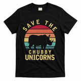 Save The Chubby Unicorn Rhino Cool Gift T-Shirt - Black