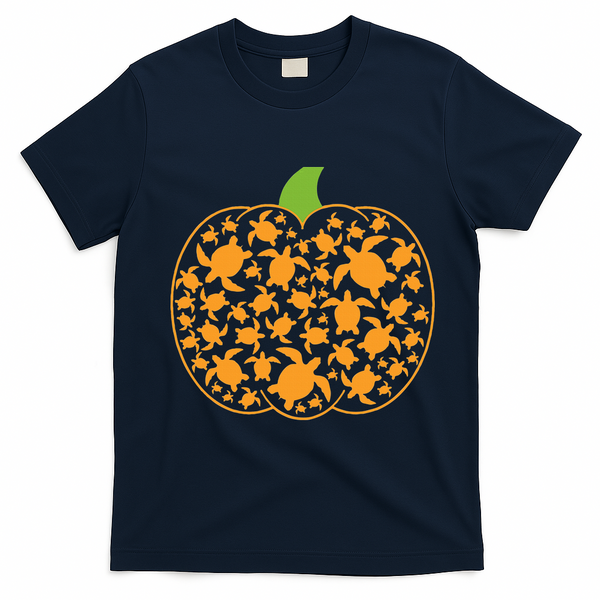 Sea Turtle Halloween Costume Spooky Ocean Theme T-Shirt - Navy Blue