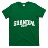 Sporty Varsity Grandpa EST 2026 T-Shirt - Irish Green