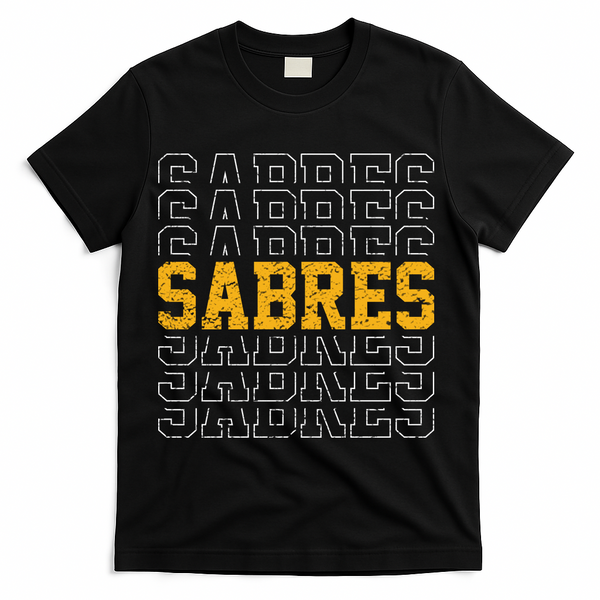 Sabres Vintage Gift Sports Fan T-Shirt - Black