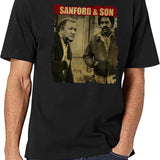 Sanford And Son - Retro Style Black T-Shirt - White