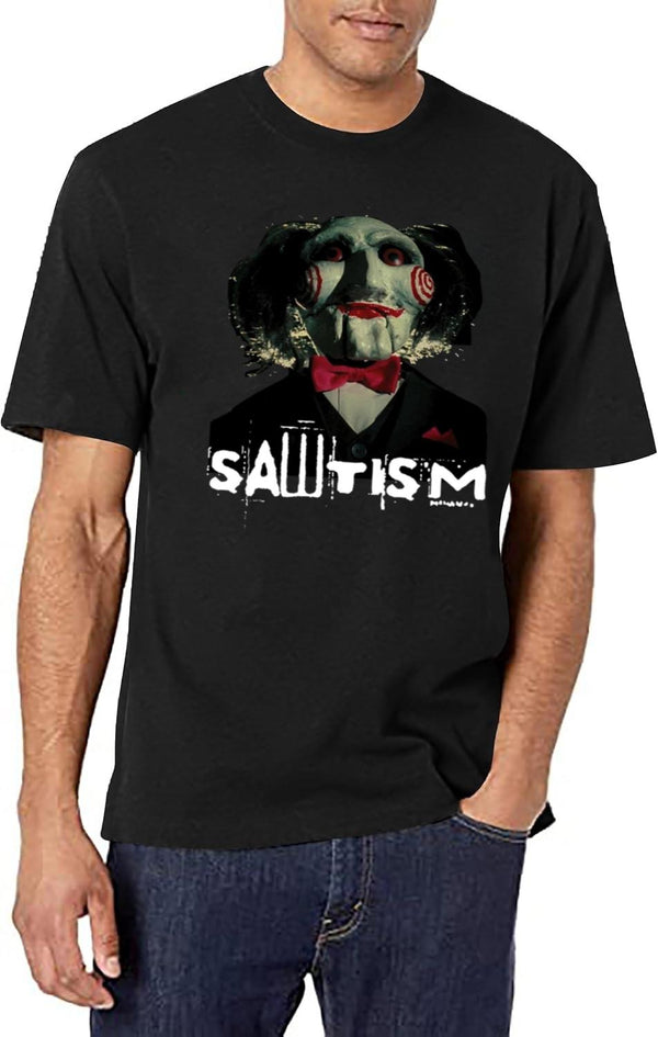 Sawtism Essential Black T-Shirt - White
