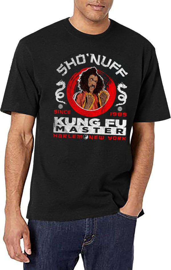 Sho Nuff Kung Fu Master Black T-Shirt - White