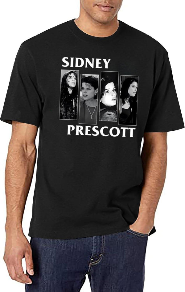 Sidney-Prescott-Horror-Punk-Scream Classic Black T-Shirt - White