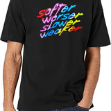 Softer Worser Slower Weaker Black T-Shirt - White