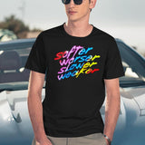 Softer Worser Slower Weaker Black T-Shirt - Navy
