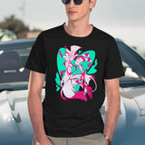 Stolas And Blitzo Valentines - Helluva Boss Black T-Shirt - Navy