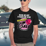 Suck Me Off and Make Me Gum Chewlie’s Gum Sucker Black T-Shirt - Navy