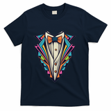 Tuxedo Costume Cute Colorful Tux. T-Shirt - Navy