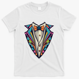 Tuxedo Costume Cute Colorful Tux. T-Shirt - White