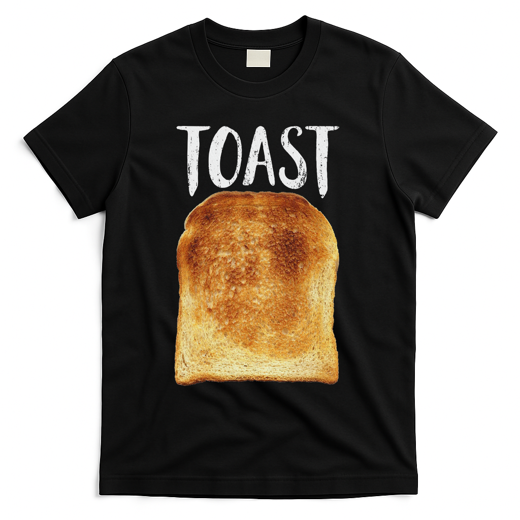 Toast Costume Halloween Funny Bread Lover Christmas Gift T-Shirt - Black
