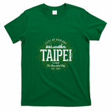 Taipei City of Azaleas Vintage Graphic Art T-Shirt - Irish Green