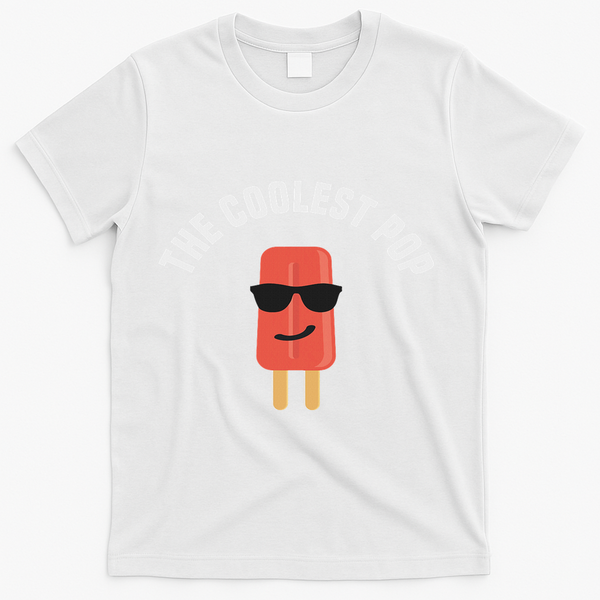 The Coolest Pop Dad Fathers Day Gift T-Shirt - White