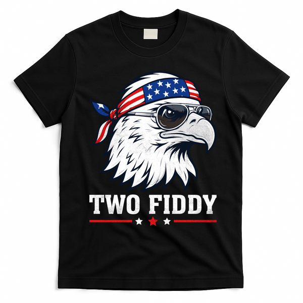 Two Fiddy American Eagle 250th Anniversary 250 Years T-Shirt - Black