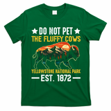 The Fluffy Cows Yellowstone National Park T-Shirt - Irish Green