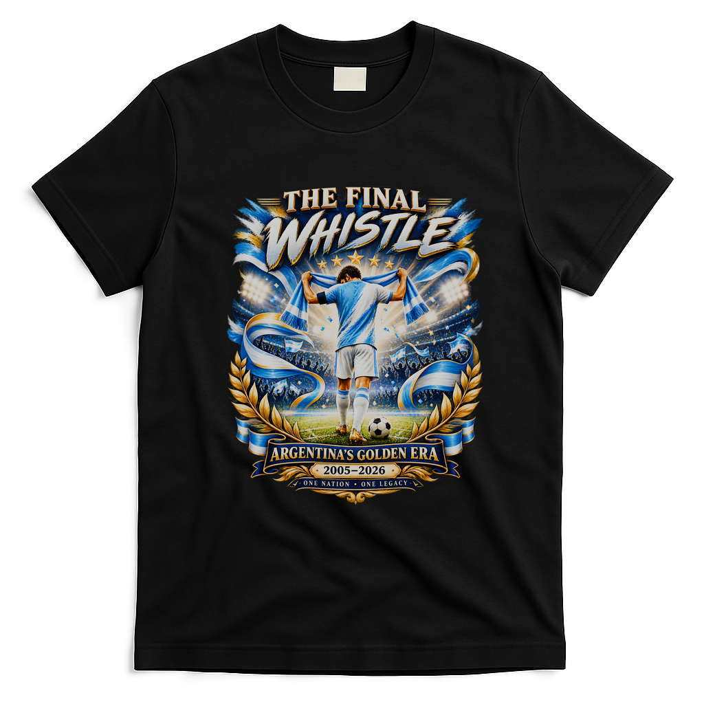 The Final Whistle Argentina's Golden Era 2005-2026 Messi T-Shirt - Black
