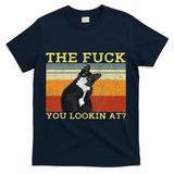 The Fuck You Lookin At Cat Lovers T-Shirt - Navy