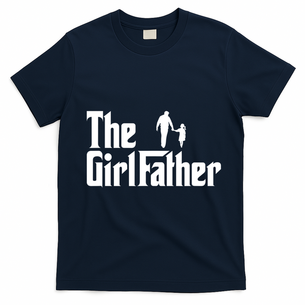 The Girl Father Funny Dad Of Girls Daddy Daughter T-Shirt - Navy Blue