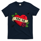 Tattoo Heart Mom T-Shirt - Navy