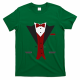 Tuxedo Halloween Wedding Groom Funny Red Costume T-Shirt - Irish Green