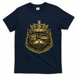 This Is An Outrage Funny Princess Cat Donut Gold T-Shirt - Navy Blue