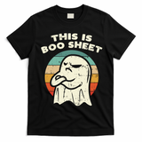 This Is Boo Sheet Ghost Retro Halloween Costume T-Shirt - Black