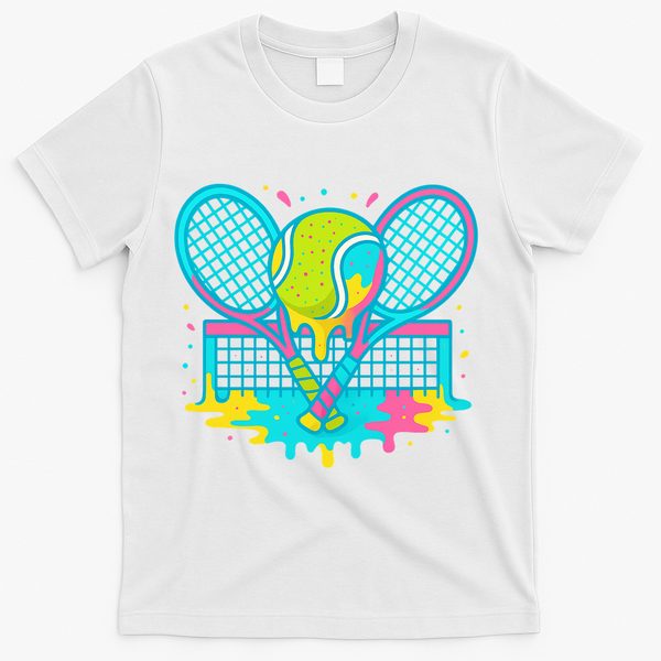 Tennis Ice Cream Drip T-Shirt - White