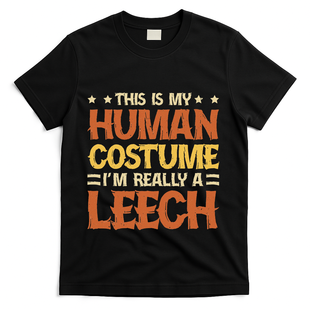 This Is My Human Costume IM Really A Leech T-Shirt - Black