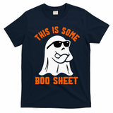 This Is Some Boo Sheet Cool Ghost Funny Halloween Costume T-Shirt - Navy Blue