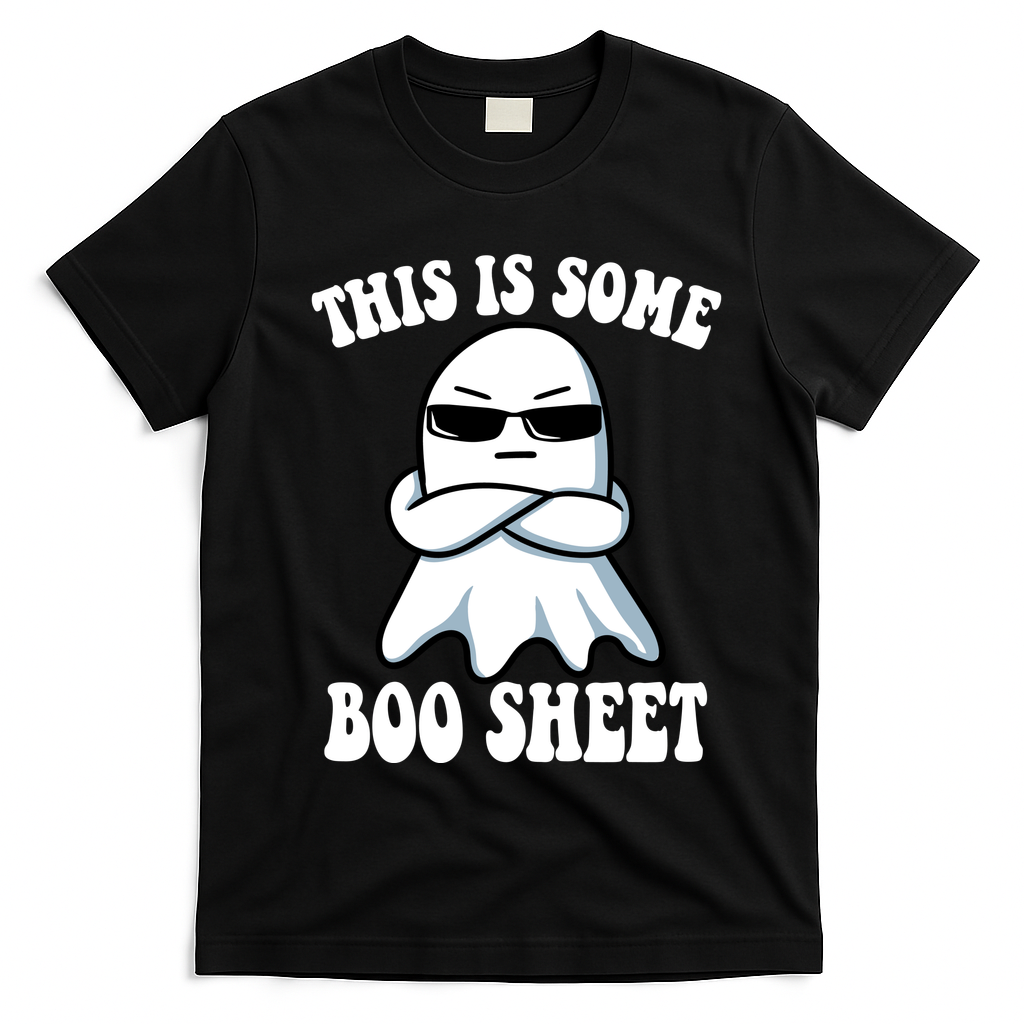 This Is Some Boo Sheet Funny Ghost T-Shirt - Black