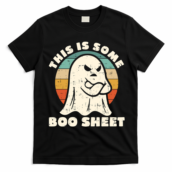 This Is Some Boo Sheet Funny Halloween Costumes Men Women T-Shirt - Black