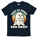 This Is Some Boo Sheet Funny Halloween Costumes Men Women T-Shirt - Navy Blue