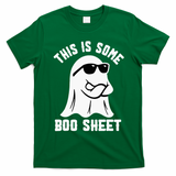 This Is Some Boo Sheet Ghost Retro Halloween Costume T-Shirt - Irish Green