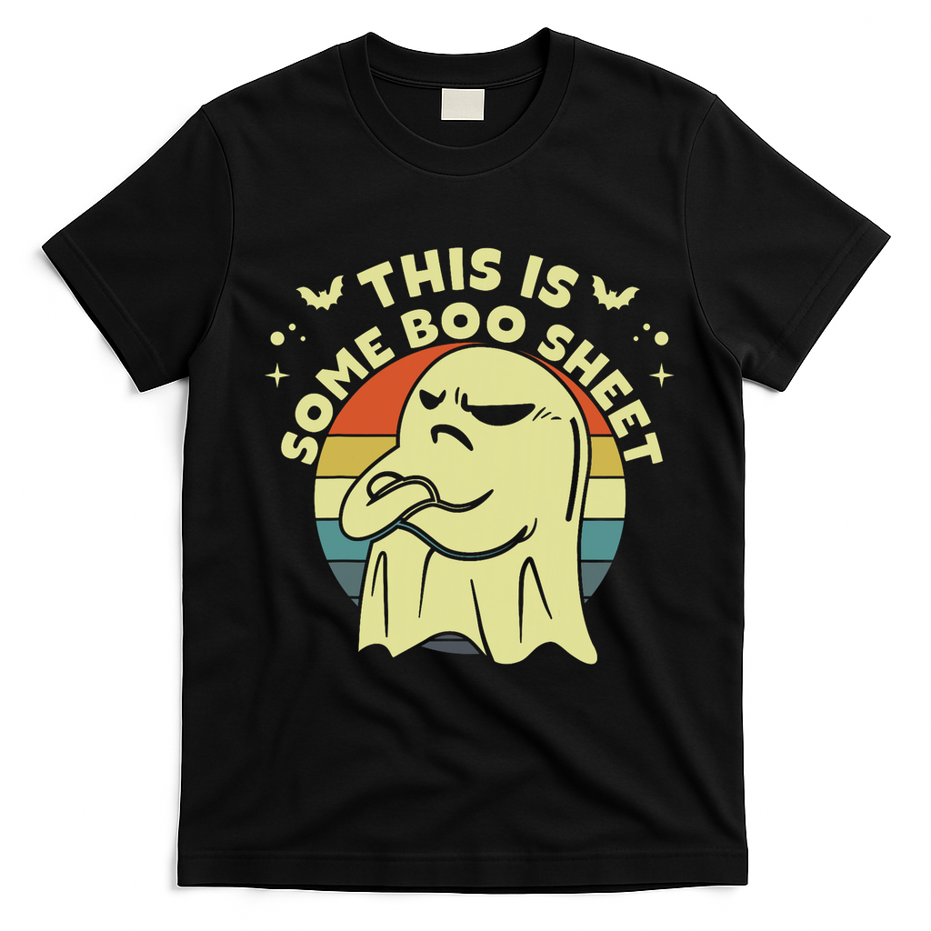 This Is Some Boo Sheet Ghost Halloween Costume Funny T-Shirt - Black