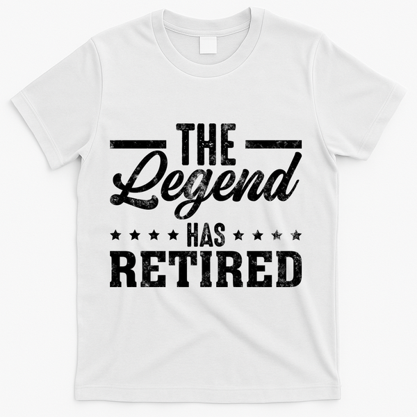 The Legend Has Retired Funny Cool Retirement Gift T-Shirt - White