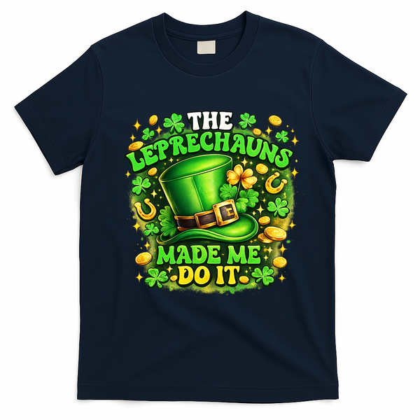 The Leprechauns Made Me Do It T-Shirt - Navy Blue