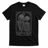 The Lovers Tarot Card Goth Skull Halloween Gothic Occult T-Shirt - Black