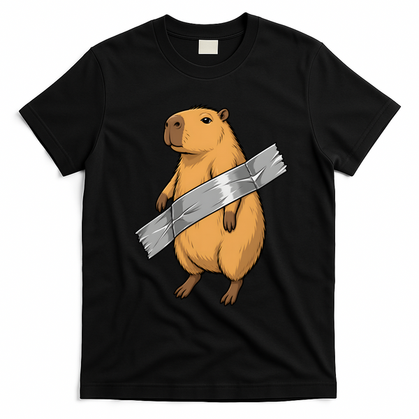The Modern Art Of Capybanana Duck Tape T-Shirt - Black