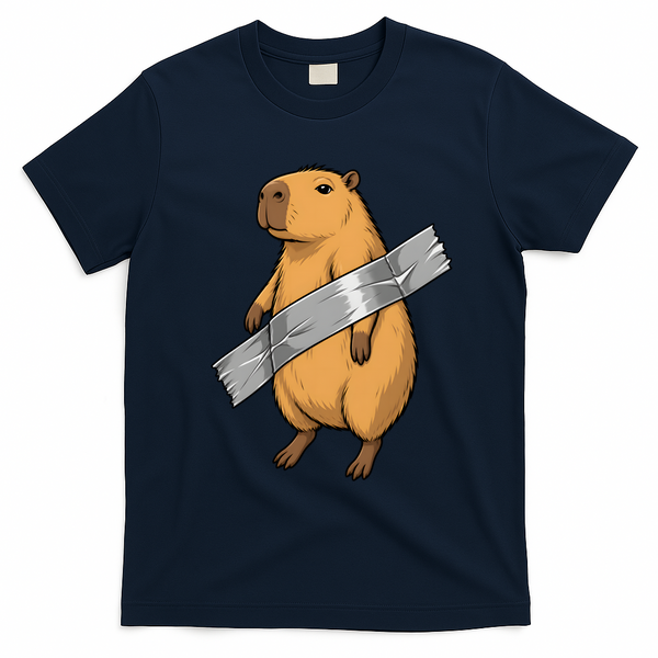 The Modern Art Of Capybanana Duck Tape T-Shirt - Navy Blue