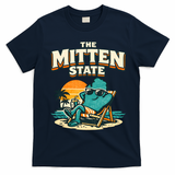 The Mitten State Funny Chillin T-Shirt - Navy Blue
