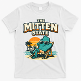 The Mitten State Funny Chillin T-Shirt - White