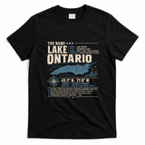 The Name Lake Ontario Coordinates T-Shirt - Black