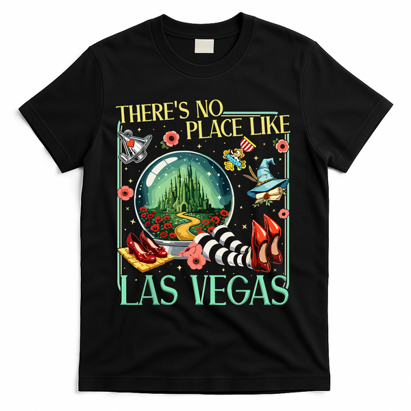 There's No Place Like Las Vegas Wizard T-Shirt - Black