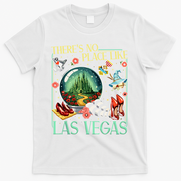 There's No Place Like Las Vegas Wizard T-Shirt - White