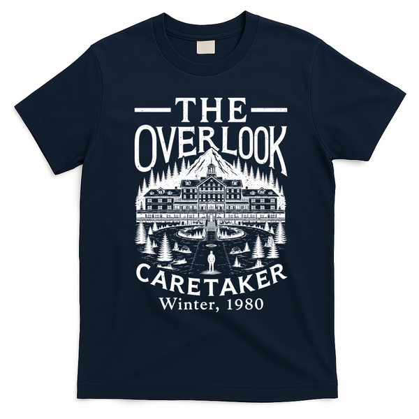 The Overlook Caretaker Winter 1980 Vintage T-Shirt - Navy Blue