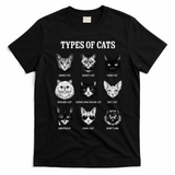 Types Of Cats T-Shirt - Black